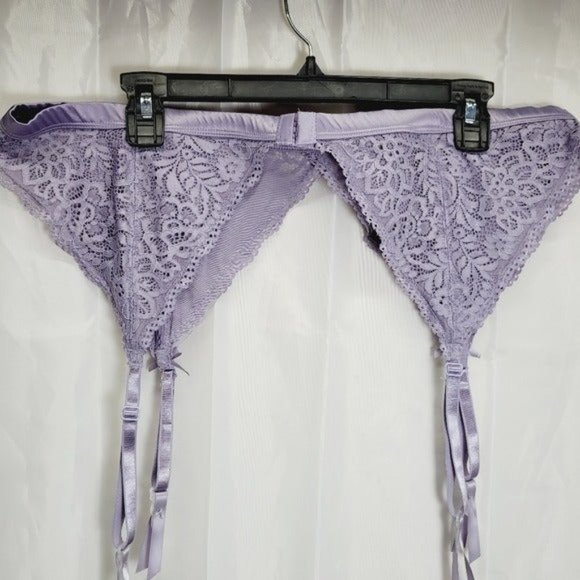 * garter belt 3X women's plus size floral lace 42" with stretch purpleb - Picture 3 of 9